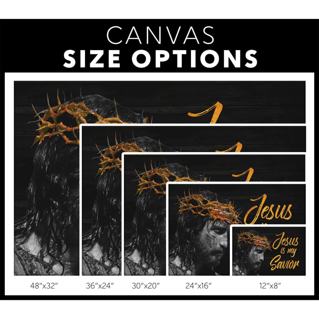 Jesus Is My Savior Canvas Wall Art - Christian Canvas - Faith Canvas