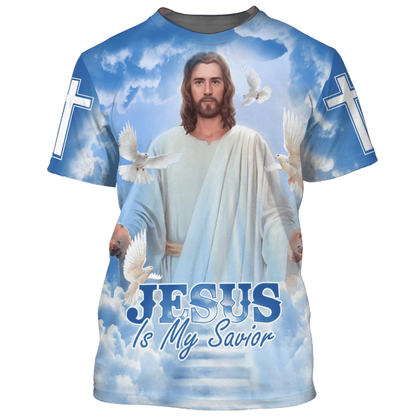 Jesus Is My Savior Christian Cross Dove 3d All Over Print Shirt - Christian 3d Shirts For Men Women