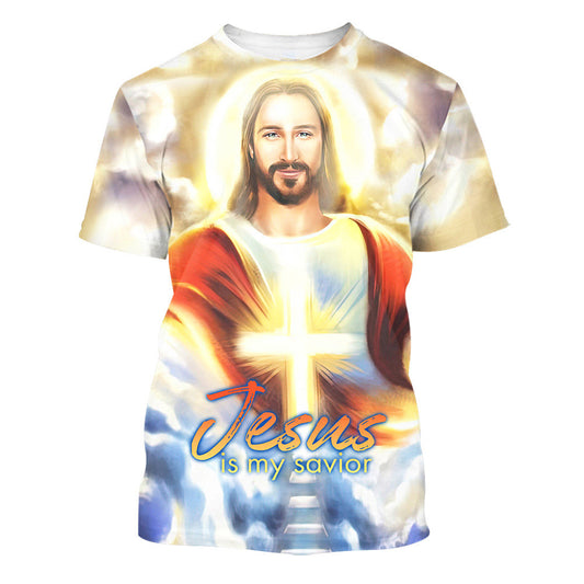 Jesus Is My Savior Cross 3d All Over Print Shirt - Christian 3d Shirts For Men Women