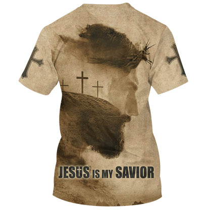 Jesus Is My Savior Cross 3d Shirts - Christian T Shirts For Men And Women