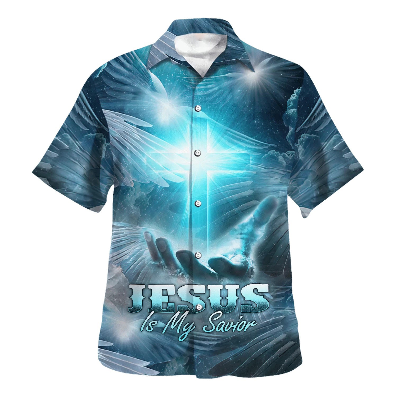 Jesus Is My Savior Cross Hawaiian Shirt - Christian Hawaiian Shirt - Best Hawaiian Shirts