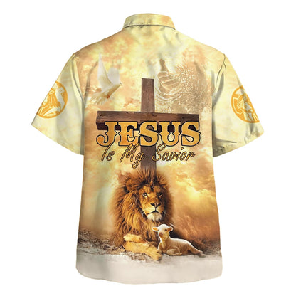 Jesus Is My Savior Cross Hawaiian Shirt - Christian Hawaiian Shirt - Religious Hawaiian Shirts