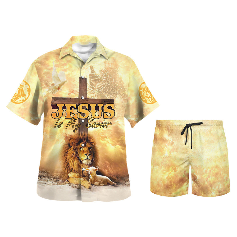 Jesus Is My Savior Cross Hawaiian Shirt - Christian Hawaiian Shirt - Religious Hawaiian Shirts