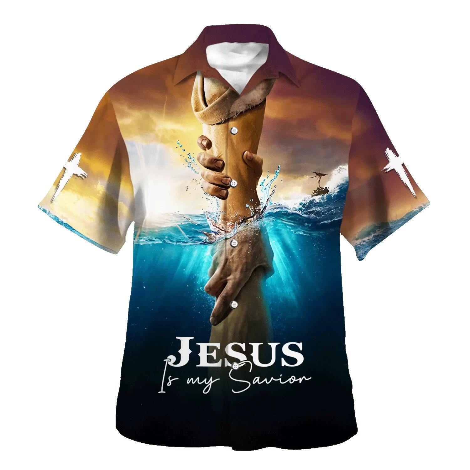 Jesus Is My Savior Hawaiian Shirt Take My Hand God Hawaiian Shirts For Men & Women - Christian Hawaiian Shirt - Hawaiian Summer Shirts