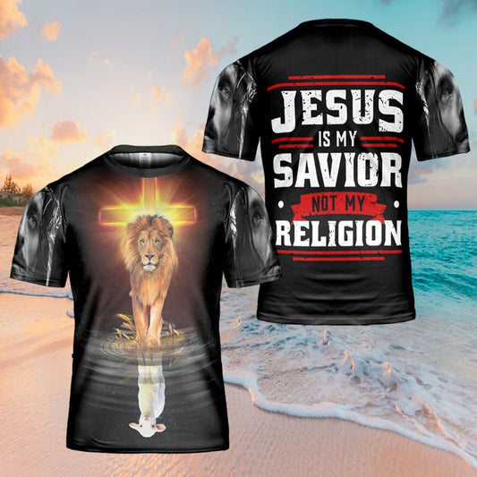 Jesus Is My Savior Jesus Lion Lamp 3d T Shirts - Christian Shirts For Men&Women