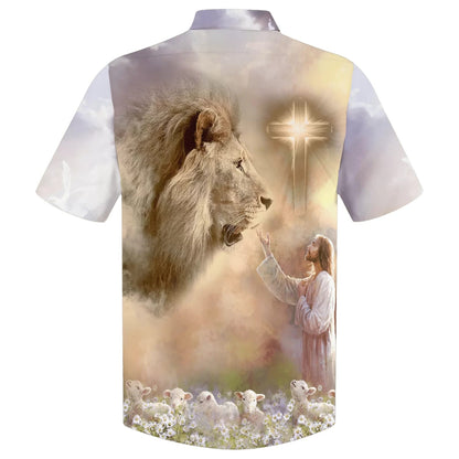 Jesus Is My Savior Lion Hawaiian Shirt - Best Hawaiian Shirts - Christian Hawaiian Shirt