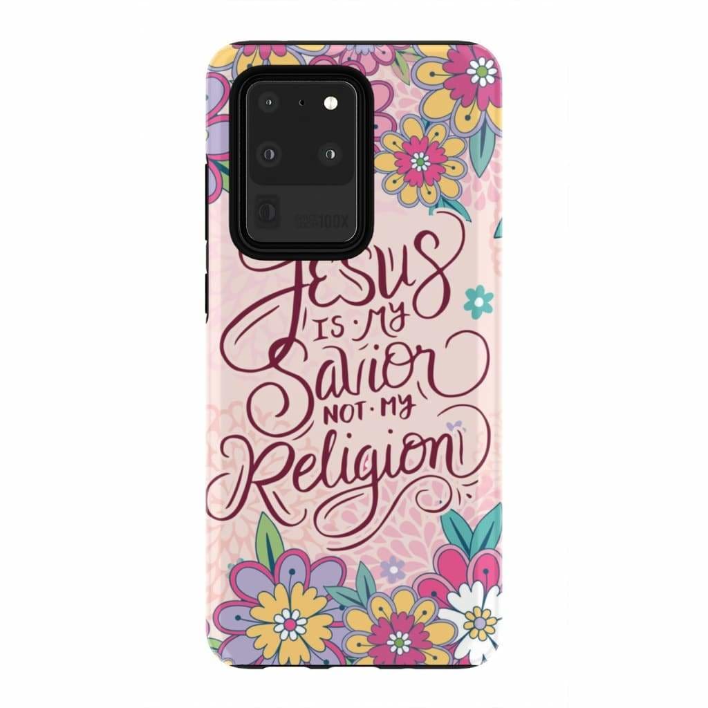 Jesus Is My Savior Not My Religion Christian Phone Case - Jesus Phone Cases - Inspirational Bible Scripture iPhone Cases