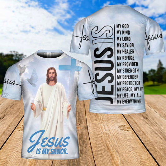 Jesus Is My Savior Peace Jesus 3d T Shirts - Christian Shirts For Men&Women