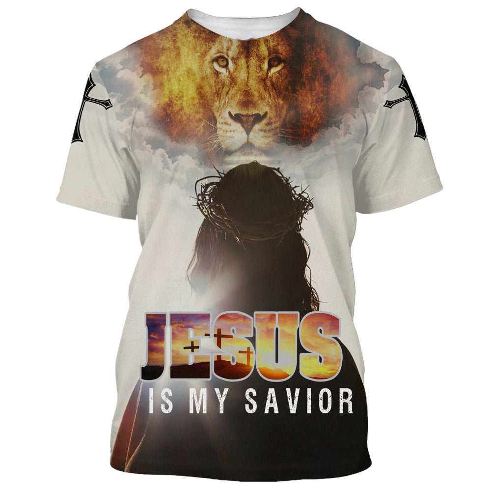 Jesus Is My Savior Potrait 3d All Over Print Shirt - Christian 3d Shirts For Men Women