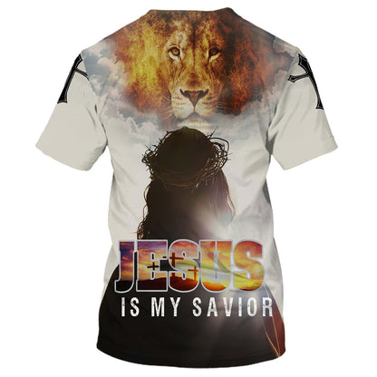 Jesus Is My Savior Potrait 3d All Over Print Shirt - Christian 3d Shirts For Men Women