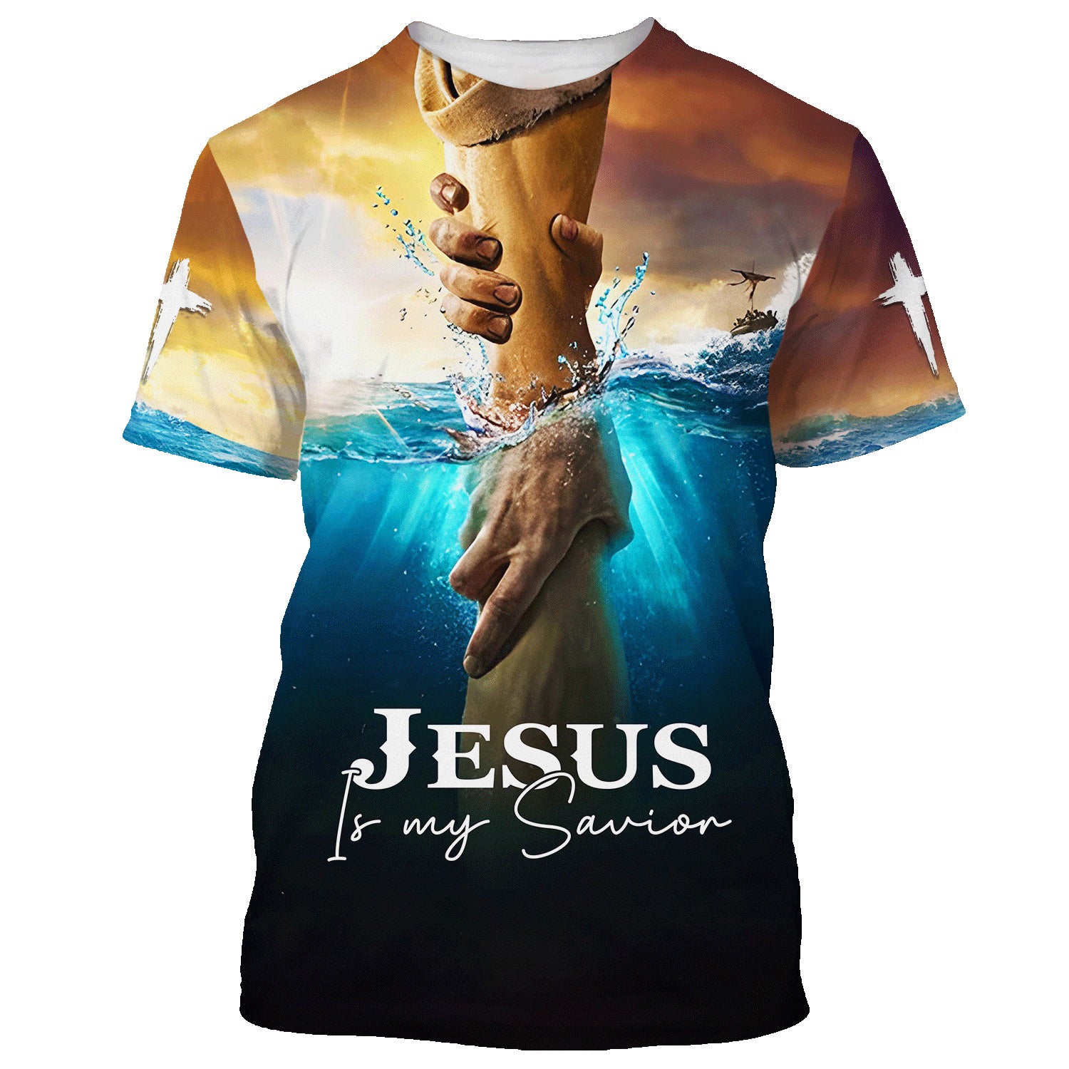 Jesus Is My Savior Take My Hand God 3d T Shirts Christian Shirts For