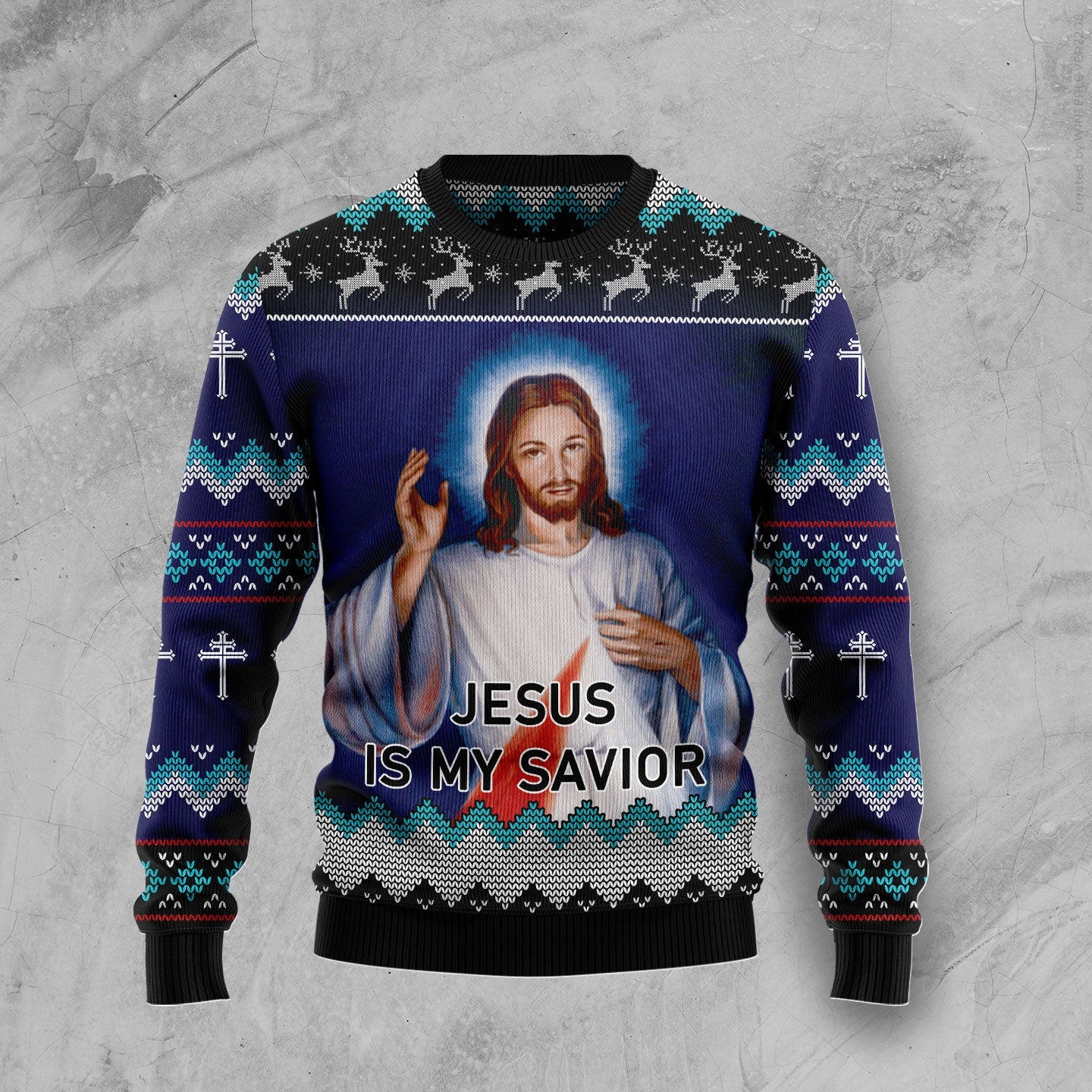 Jesus Is My Savior Ugly Christmas Sweater - Xmas Gifts For Him Or Her - Christmas Gift For Friends - Jesus Christ Sweater