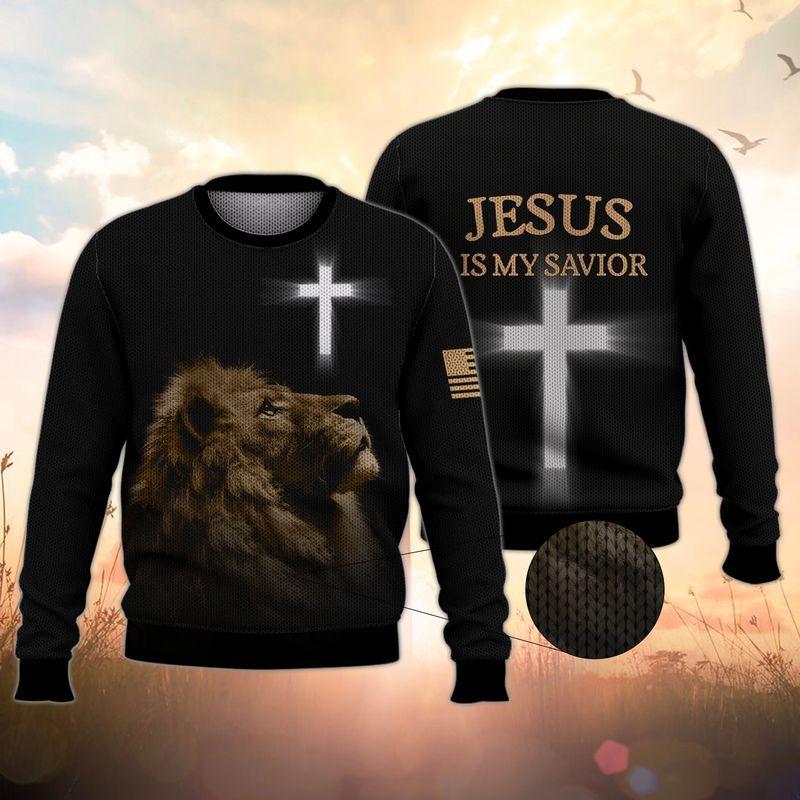 Jesus Is My Savior Ugly Christmas Sweater For Men & Women Adult - Jesus Christ Sweater - Christian Shirts Gifts Idea
