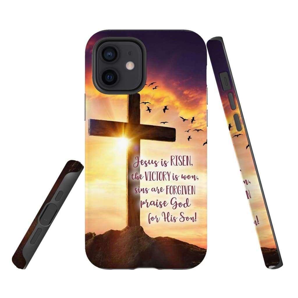 Jesus Is Risen The Victory Is Won Phone Case Christian Easter Phone Cases - Scripture Phone Cases - Iphone Cases Christian