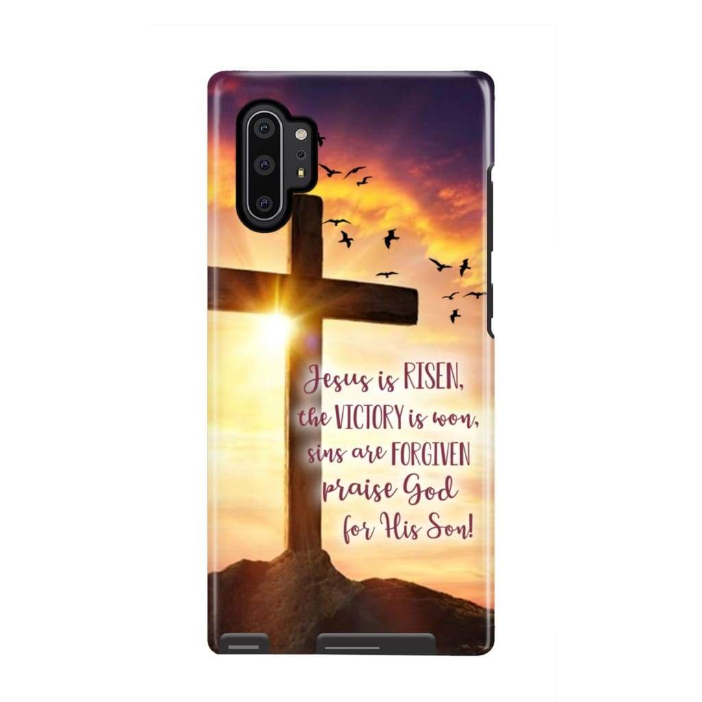 Jesus Is Risen The Victory Is Won Phone Case Christian Easter Phone Cases - Scripture Phone Cases - Iphone Cases Christian