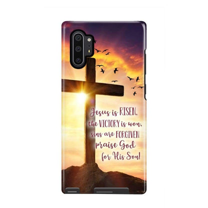 Jesus Is Risen The Victory Is Won Phone Case Christian Easter Phone Cases - Scripture Phone Cases - Iphone Cases Christian
