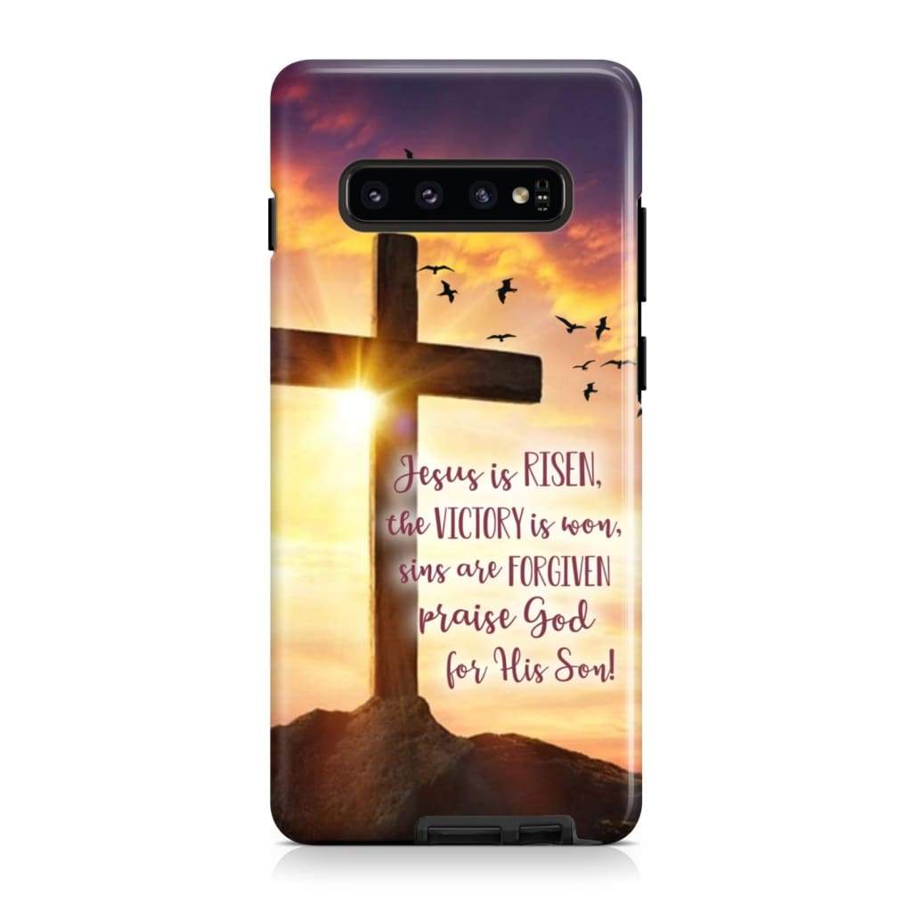 Jesus Is Risen The Victory Is Won Phone Case Christian Easter Phone Cases - Scripture Phone Cases - Iphone Cases Christian