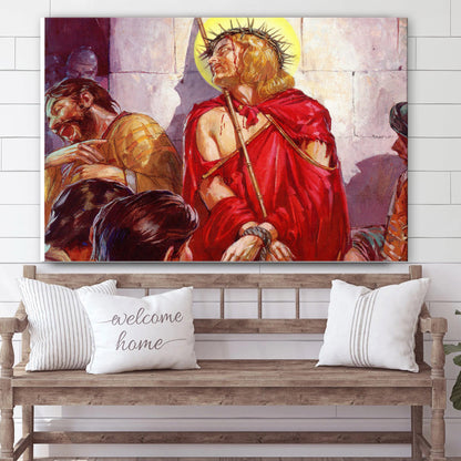 Jesus Is Scourged Catholic Picture - Canvas Picture - Jesus Canvas Pictures - Christian Wall Art