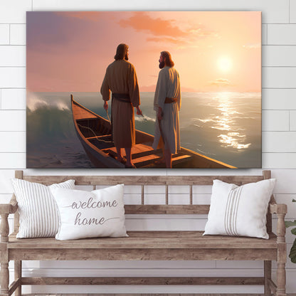 Jesus Is Talking To A Man About What True Love Is Like - Canvas Picture - Jesus Christ Canvas - Christian Wall Art