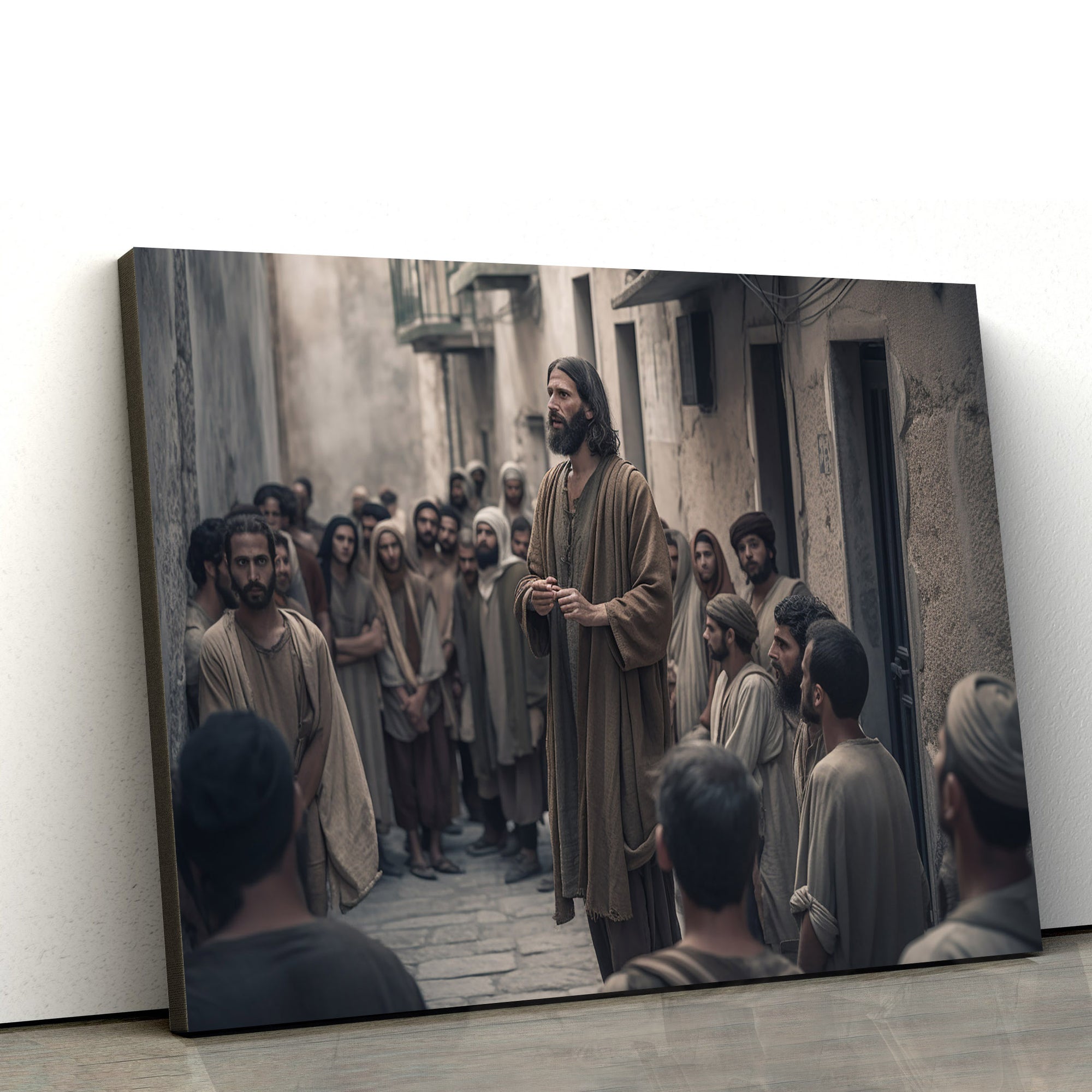 religious images of jesus talking to people