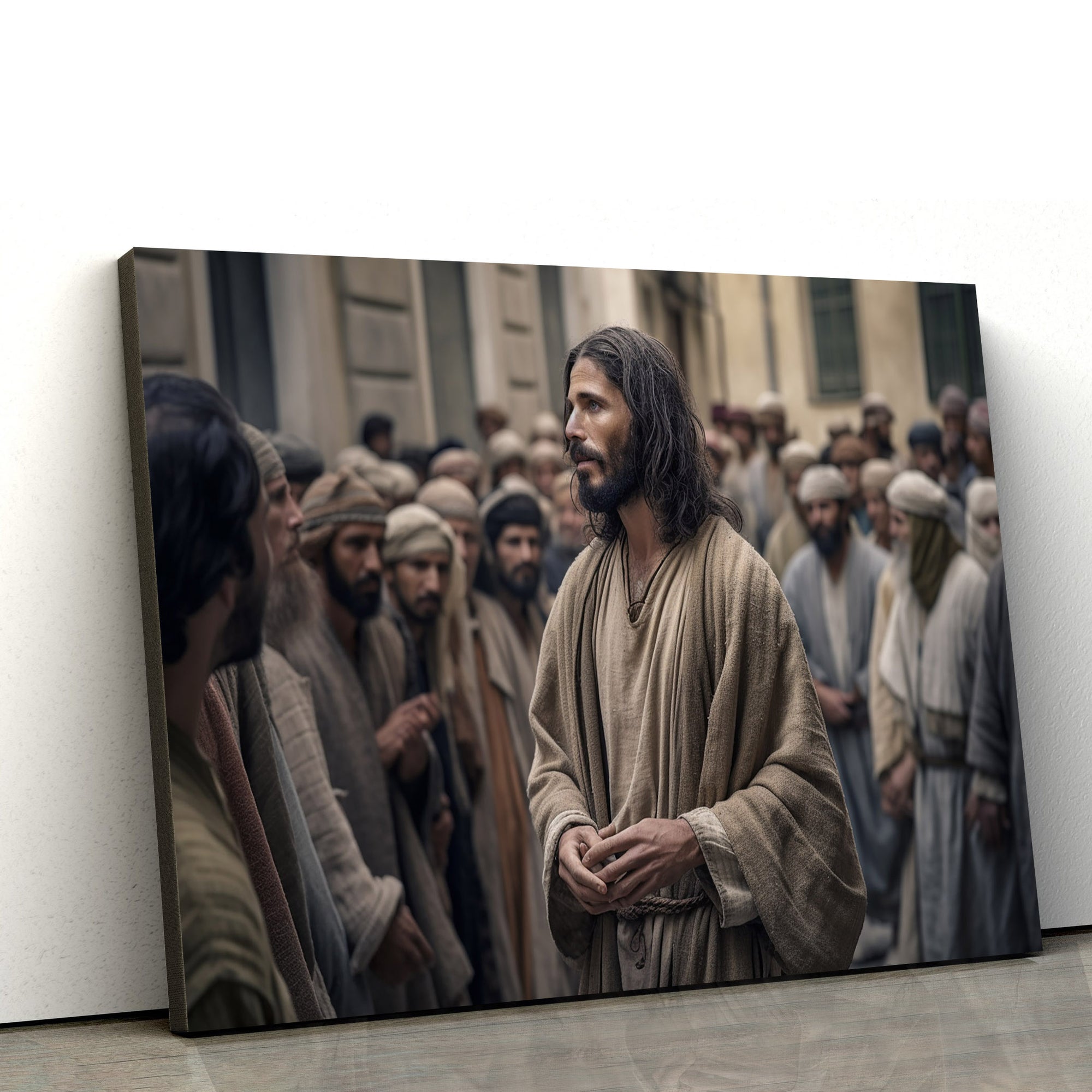 religious images of jesus talking to people