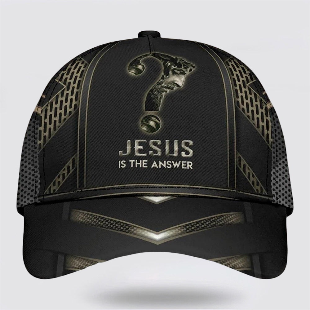 Jesus Is The Answer Baseball Cap - Christian Hats for Men and Women