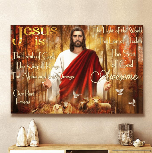 Jesus Is The Lamb Of God Canvas Wall Art - Jesus Canvas Pictures - Christian Wall Posters