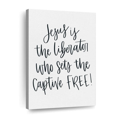 Jesus Is The Liberator Canvas Wall Art - Canvas Religious Wall Art - Christian Wall Decor Living Room