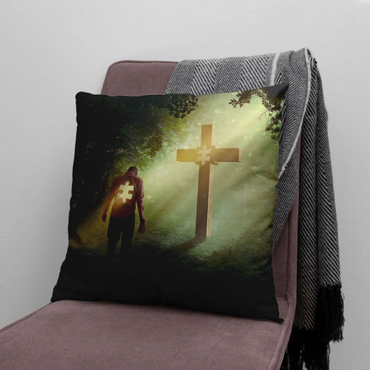 Jesus Is The Missing Piece Pillow - Christian Pillow