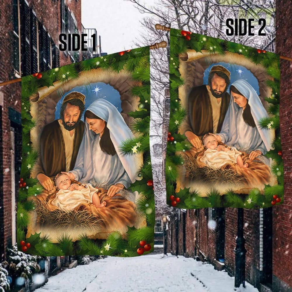 Jesus Is The Reason Christmas Flag Jesus Is Born Nativity Of Jesus 2 - Christmas Garden Flag - Christmas House Flag - Christmas Outdoor Decoration