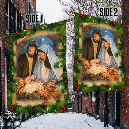 Jesus Is The Reason Christmas Flag Jesus Is Born Nativity Of Jesus 2 - Christmas Garden Flag - Christmas House Flag - Christmas Outdoor Decoration