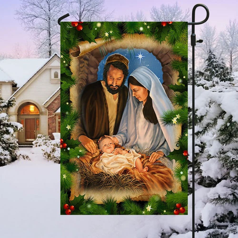 Jesus Is The Reason Christmas Flag Jesus Is Born Nativity Of Jesus 2 - Christmas Garden Flag - Christmas House Flag - Christmas Outdoor Decoration
