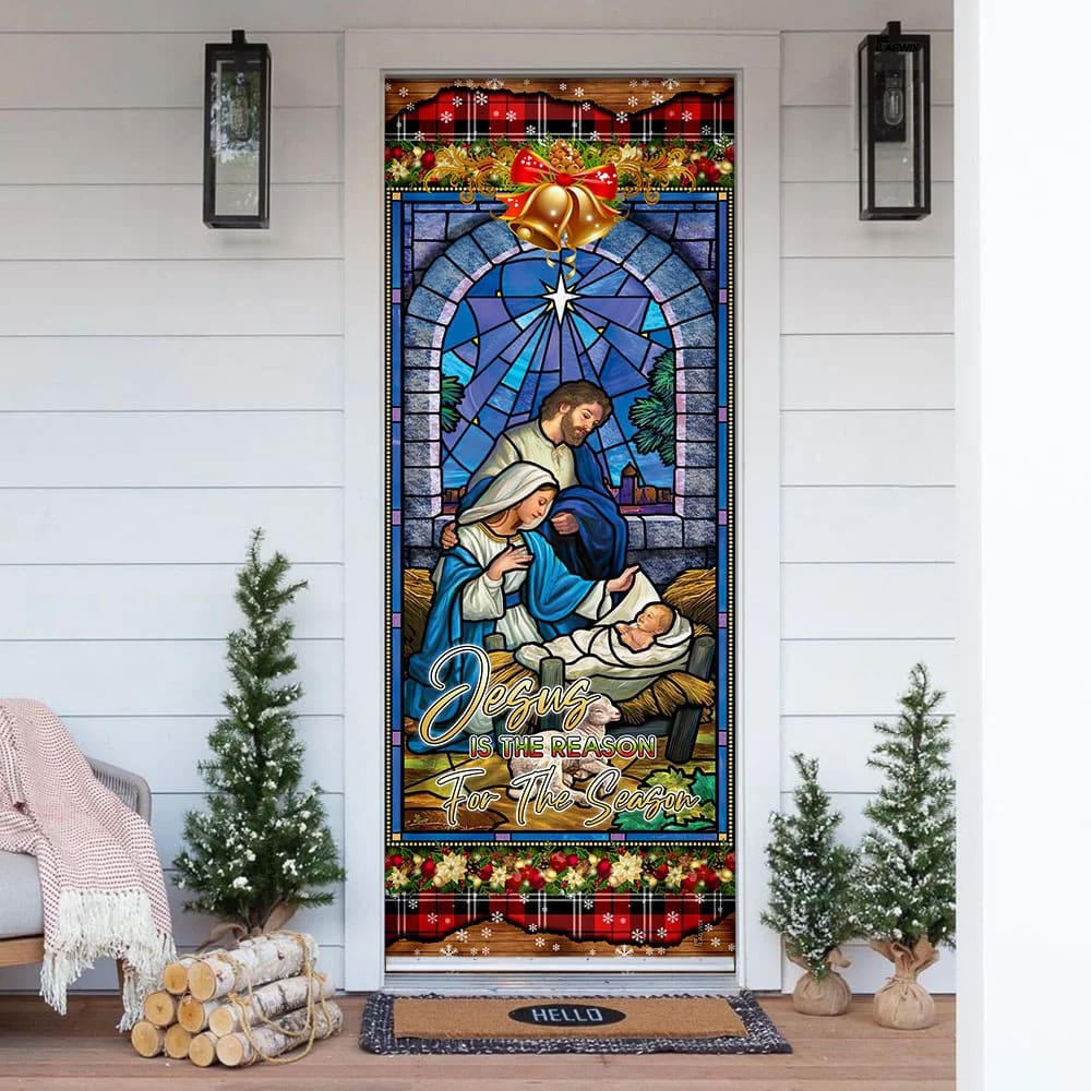 Jesus Is The Reason For The Season - Christian Door Cover - Religious Door Decorations - Christian Home Decor