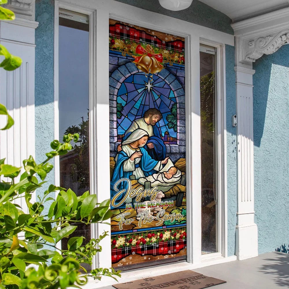 Jesus Is The Reason For The Season - Christian Door Cover - Religious Door Decorations - Christian Home Decor