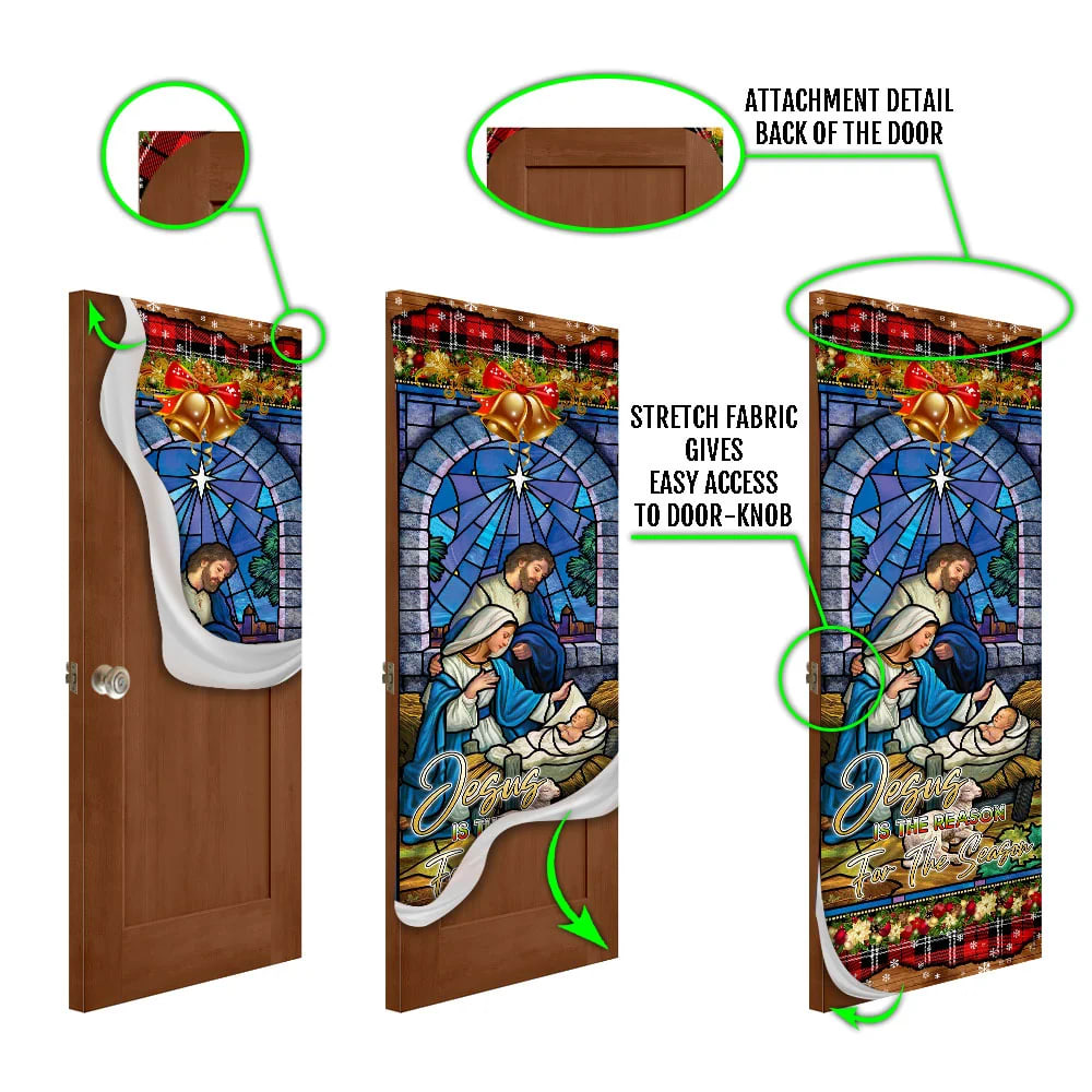 Jesus Is The Reason For The Season - Christian Door Cover - Religious Door Decorations - Christian Home Decor