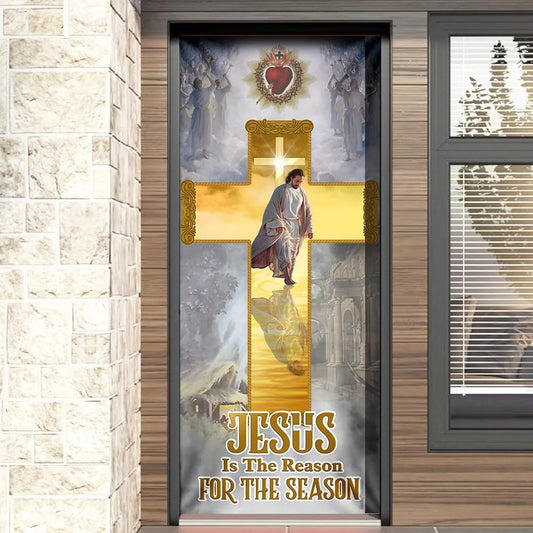 Jesus Is The Reason For The Season - Jesus Door Cover - Religious Door Decorations - Christian Home Decor