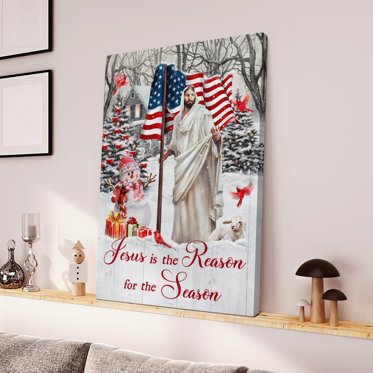Jesus Is The Reason For The Season Canvas - Happy Christmas Jesus Canvas - God Canvas - Christian Wall Art