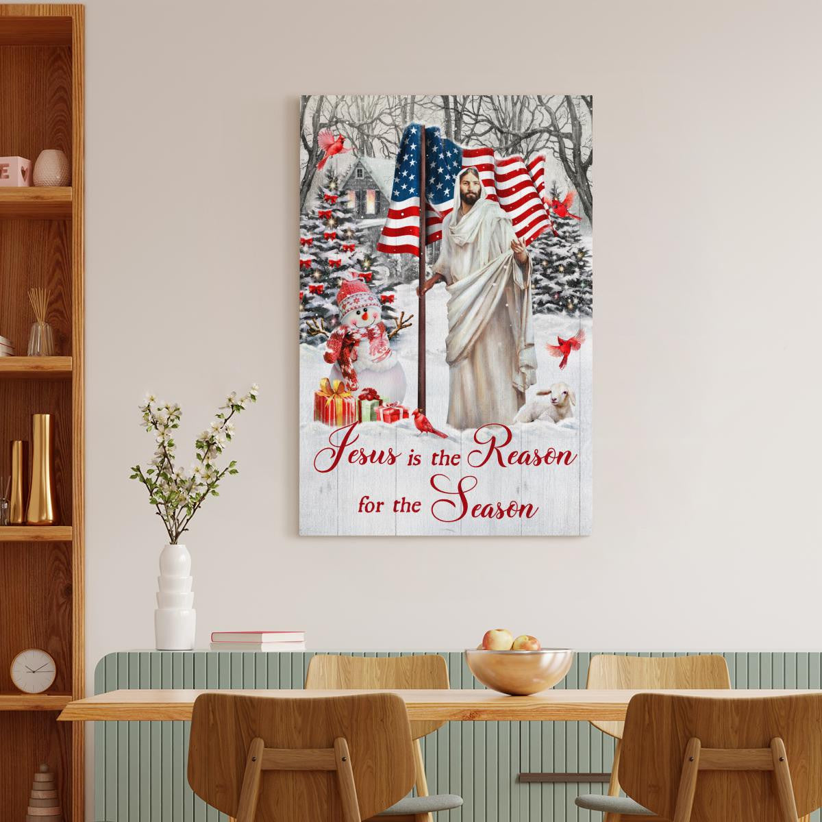 Jesus Is The Reason For The Season Canvas - Happy Christmas Jesus Canvas - God Canvas - Christian Wall Art