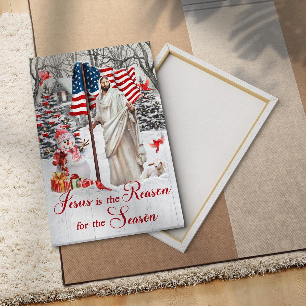 Jesus Is The Reason For The Season Canvas - Happy Christmas Jesus Canvas - God Canvas - Christian Wall Art