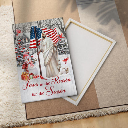 Jesus Is The Reason For The Season Canvas - Happy Christmas Jesus Canvas - God Canvas - Christian Wall Art