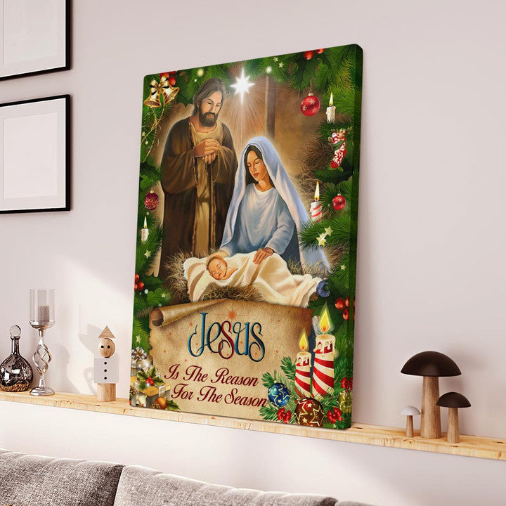 Jesus Is The Reason For The Season Christmas Canvas - Jesus Canvas - God Canvas - Christian Wall Art