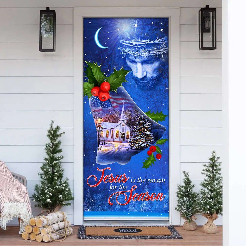 Jesus Is The Reason For The Season Christmas Door Cover - Jesus Door Cover