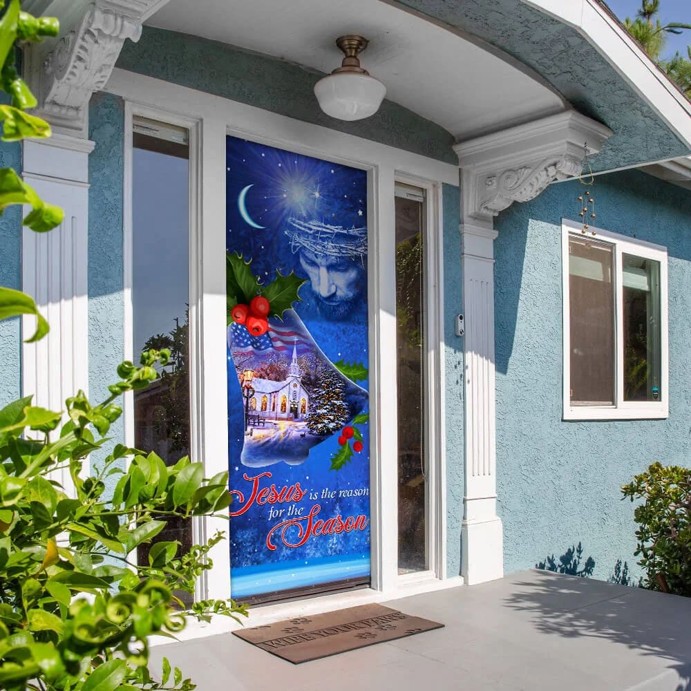 Jesus Is The Reason For The Season Christmas Door Cover - Jesus Door Cover