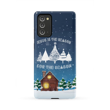 Jesus Is The Reason For The Season Christmas Tree Phone Case - Inspirational Bible Scripture iPhone Cases