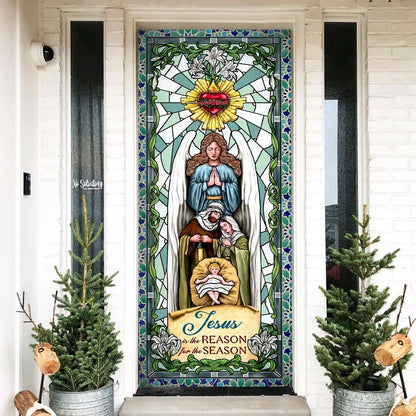 Jesus Is The Reason For The Season Door Cover - - Religious Door Decorations - Christian Home Decor