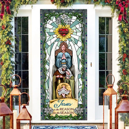 Jesus Is The Reason For The Season Door Cover - - Religious Door Decorations - Christian Home Decor