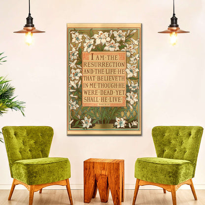 Jesus Is The Resurrection Canvas Wall Art - Canvas Religious Wall Art - Christian Wall Decor Living Room