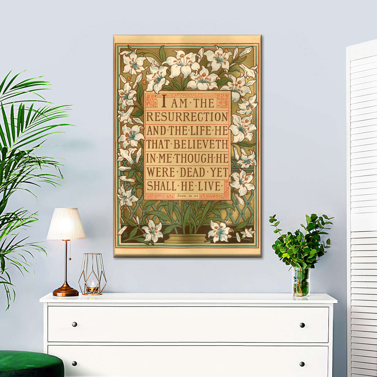 Jesus Is The Resurrection Canvas Wall Art - Canvas Religious Wall Art - Christian Wall Decor Living Room