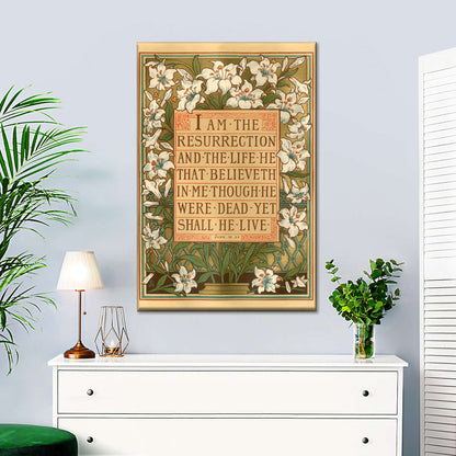 Jesus Is The Resurrection Canvas Wall Art - Canvas Religious Wall Art - Christian Wall Decor Living Room