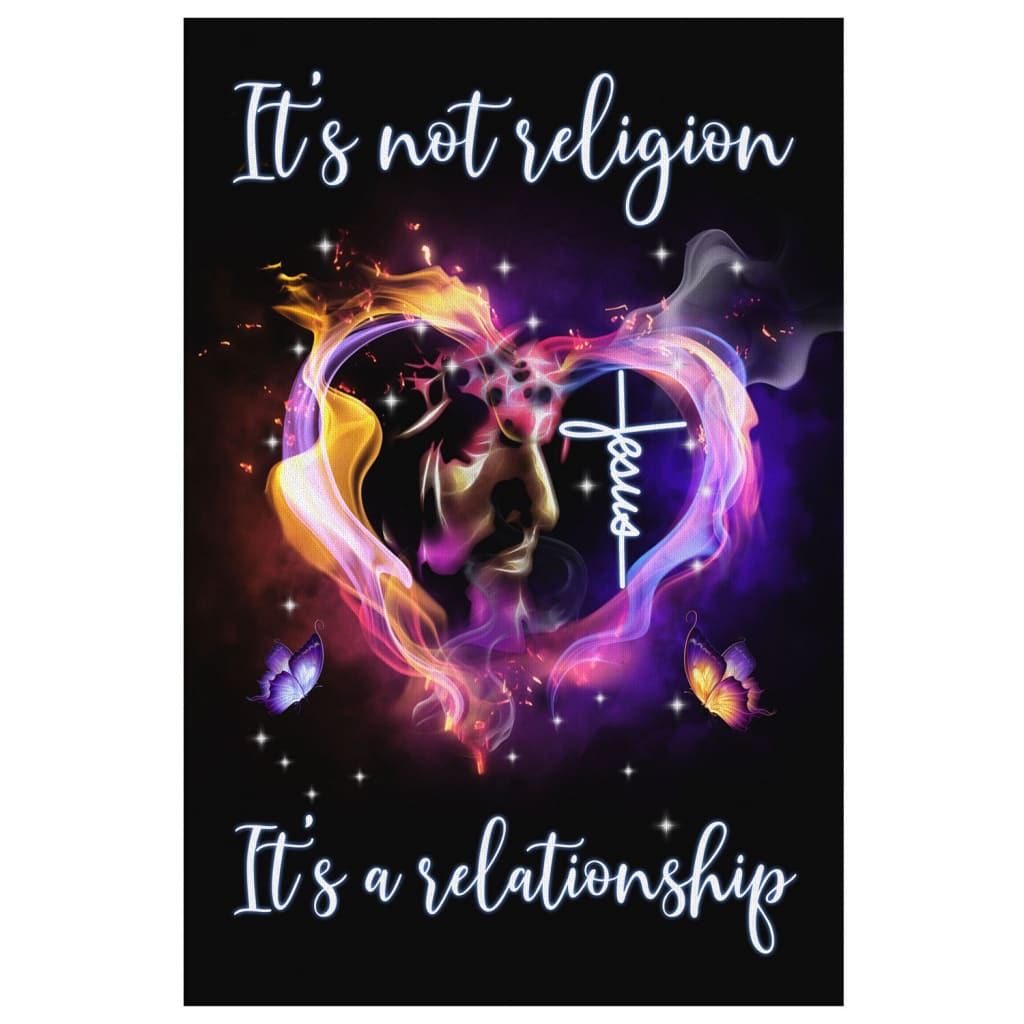 Jesus It's Not Religion It's A Relationship Canvas Wall Art - Christian Canvas Prints - Bible Verse Canvas